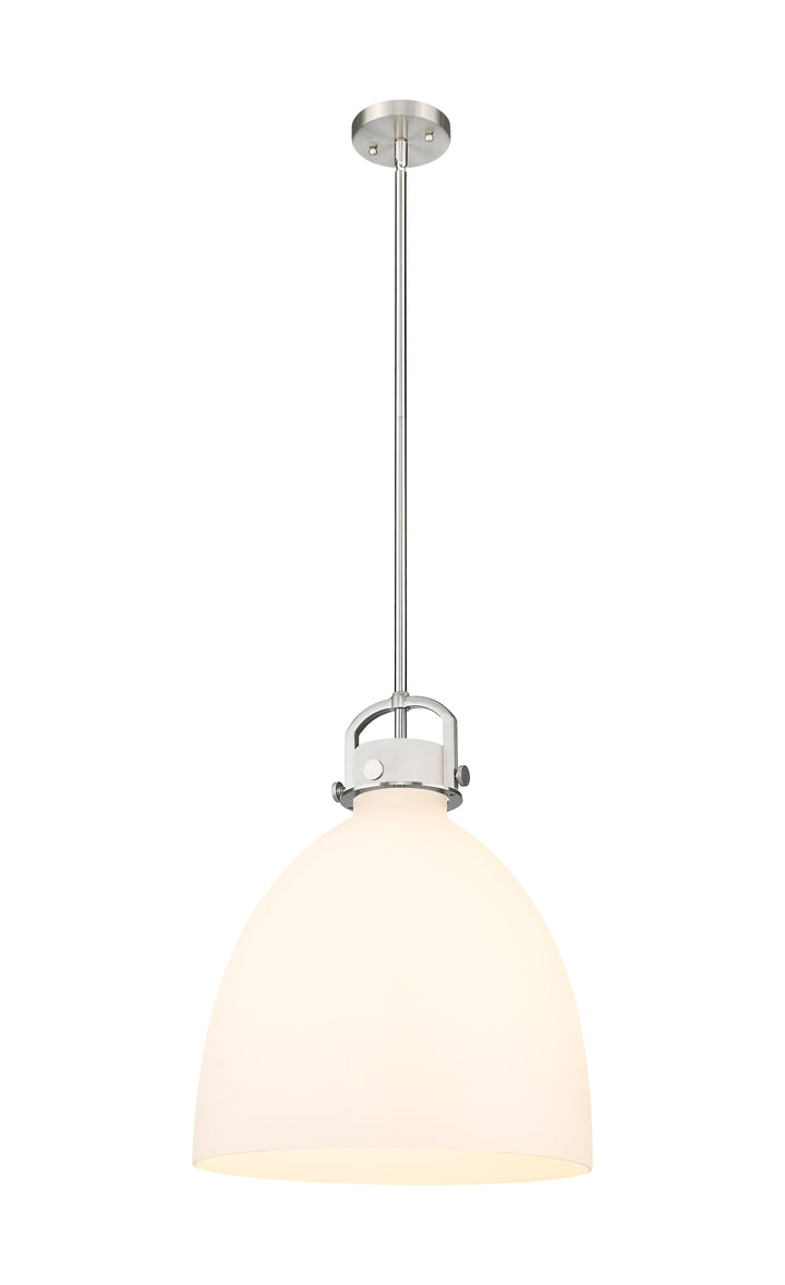 Innovations Lighting Newton Bell 16" Pendant - Satin Nickel Pendants Innovations Lighting   