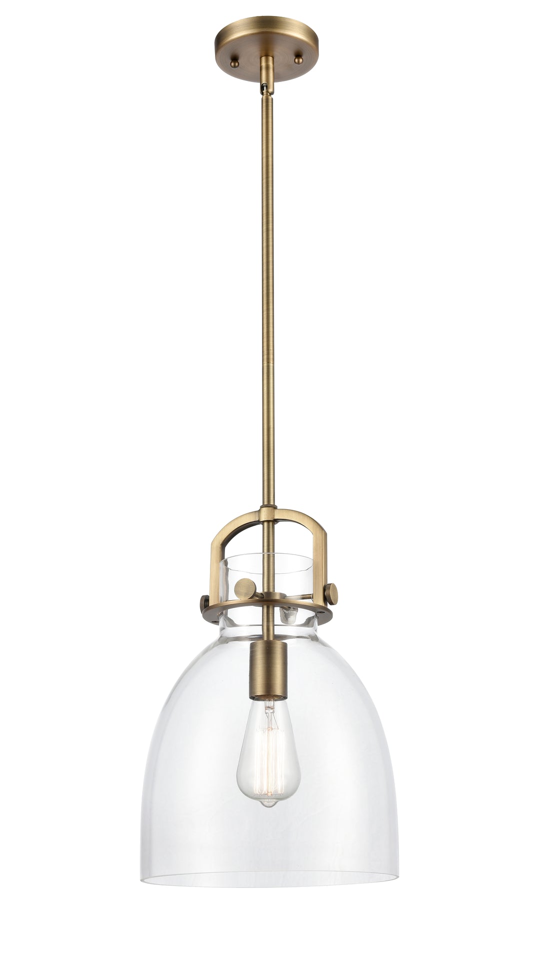 Innovations Lighting Newton Bell 10" Mini Pendant - Brushed Brass Mini-Pendants Innovations Lighting   