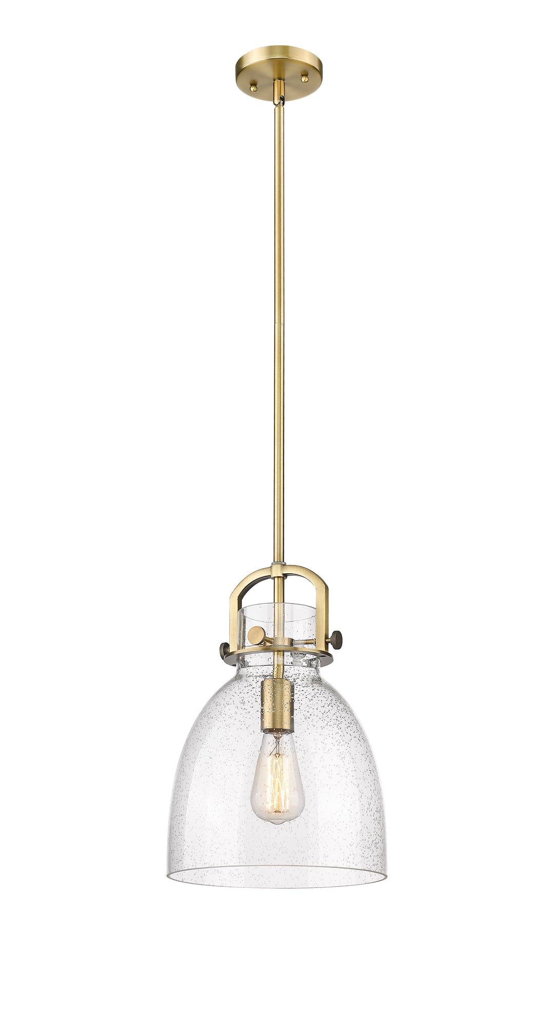 Innovations Lighting Newton Bell 10" Mini Pendant - Brushed Brass Mini-Pendants Innovations Lighting   