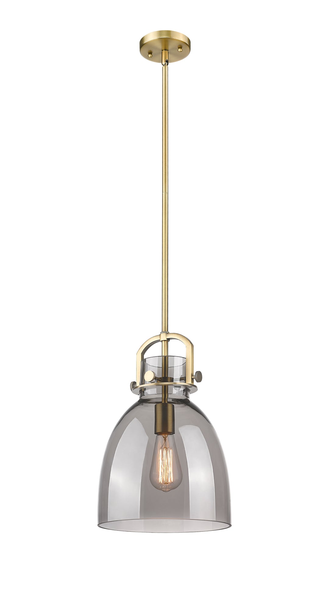 Innovations Lighting Newton Bell 10" Mini Pendant - Brushed Brass Mini-Pendants Innovations Lighting   