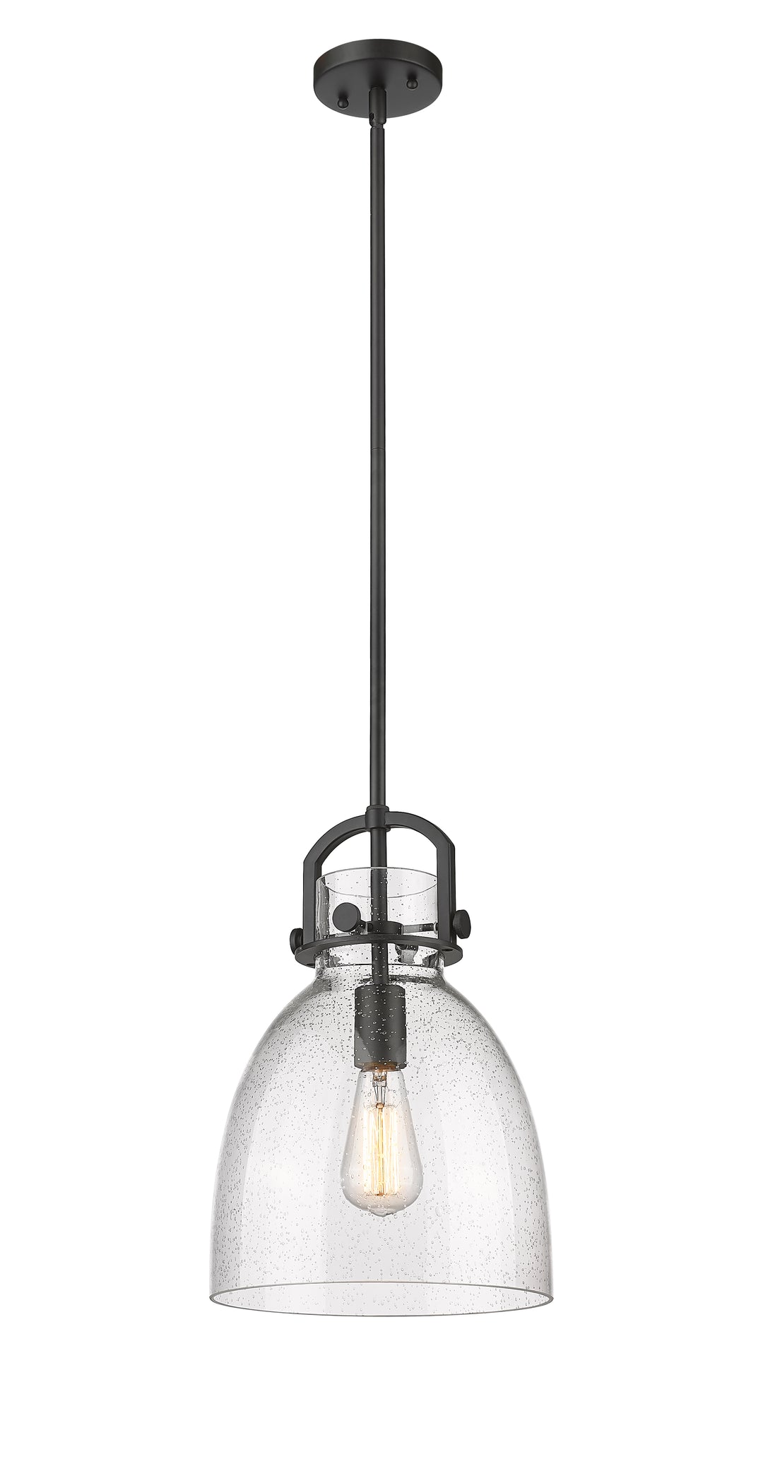 Innovations Lighting Newton Bell 10" Mini Pendant - Matte Black Mini-Pendants Innovations Lighting   