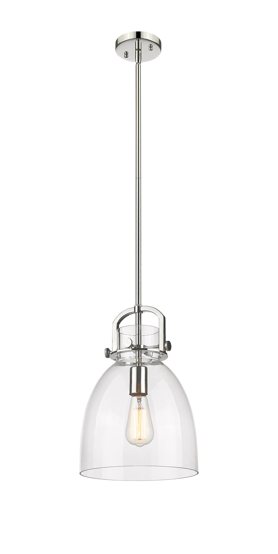 Innovations Lighting Newton Bell 10" Mini Pendant - Polished Nickel Mini-Pendants Innovations Lighting   