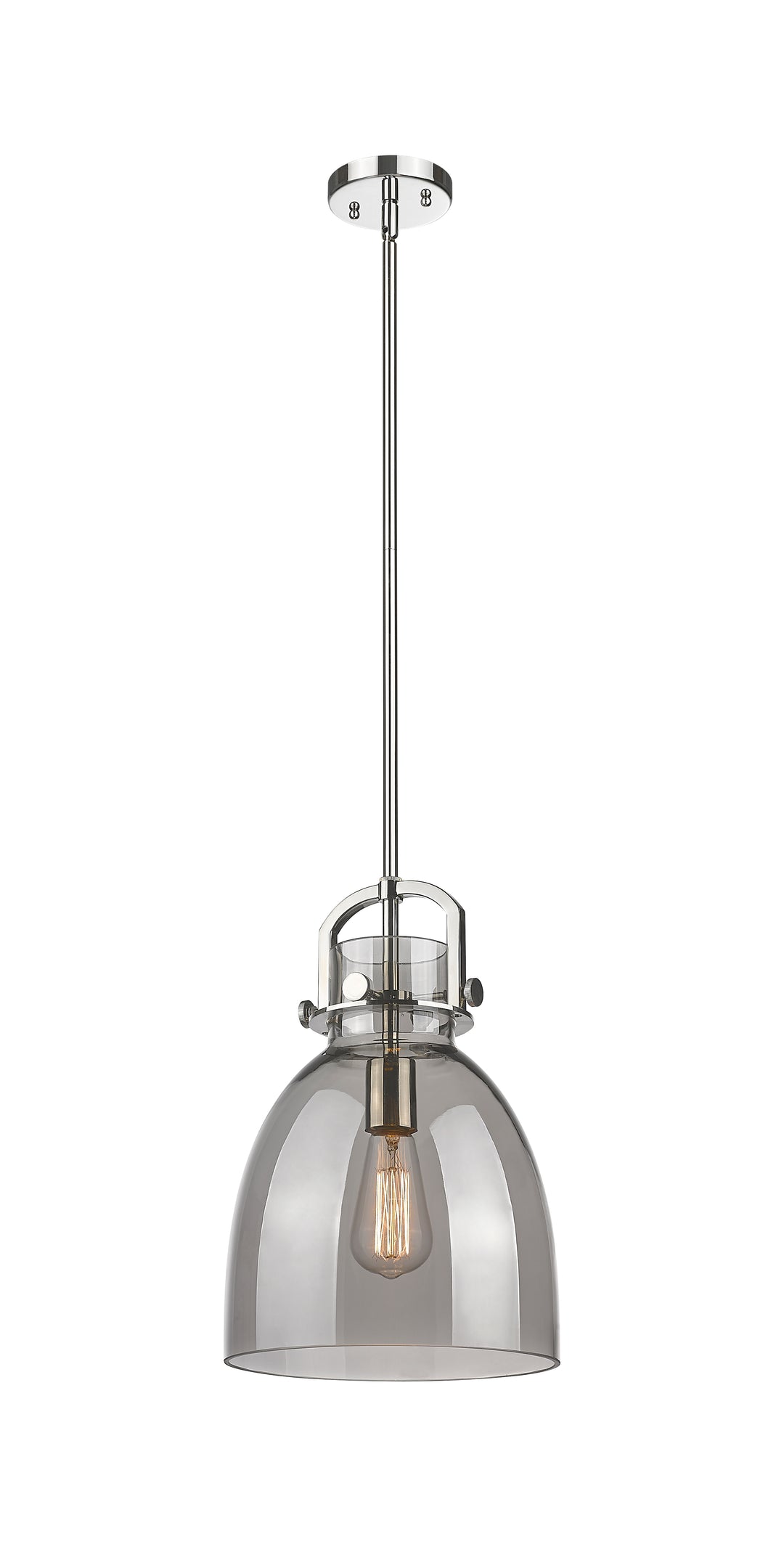 Innovations Lighting Newton Bell 10" Mini Pendant - Polished Nickel Mini-Pendants Innovations Lighting   