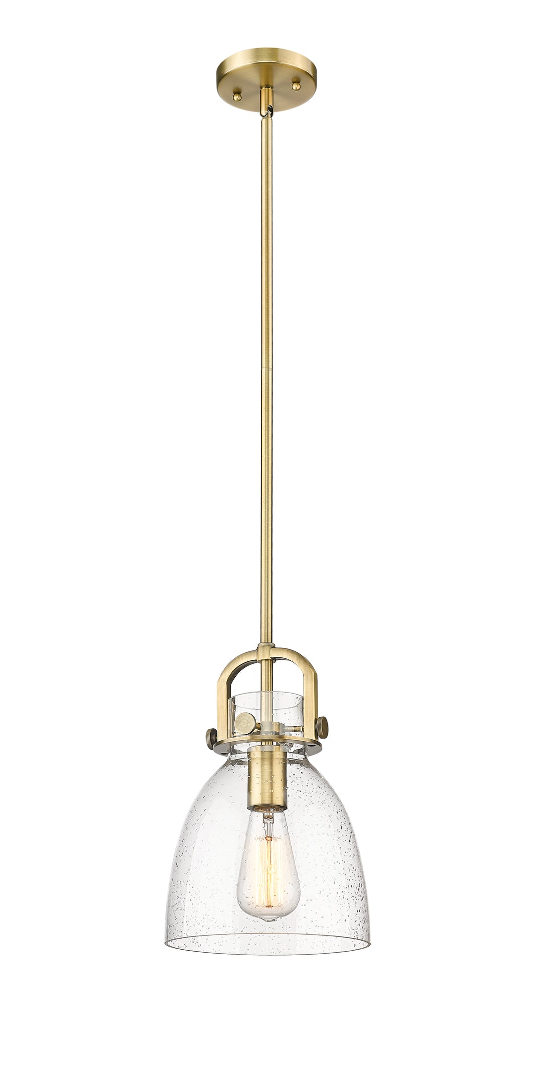 Innovations Lighting Newton Bell 8" Mini Pendant - Brushed Brass Mini-Pendants Innovations Lighting   