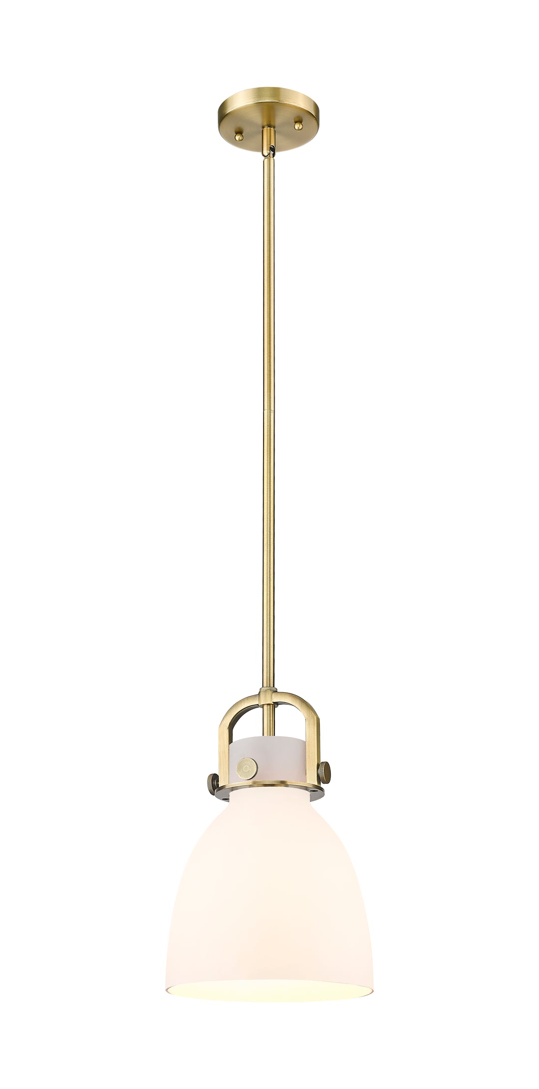 Innovations Lighting Newton Bell 8" Mini Pendant - Brushed Brass Mini-Pendants Innovations Lighting   