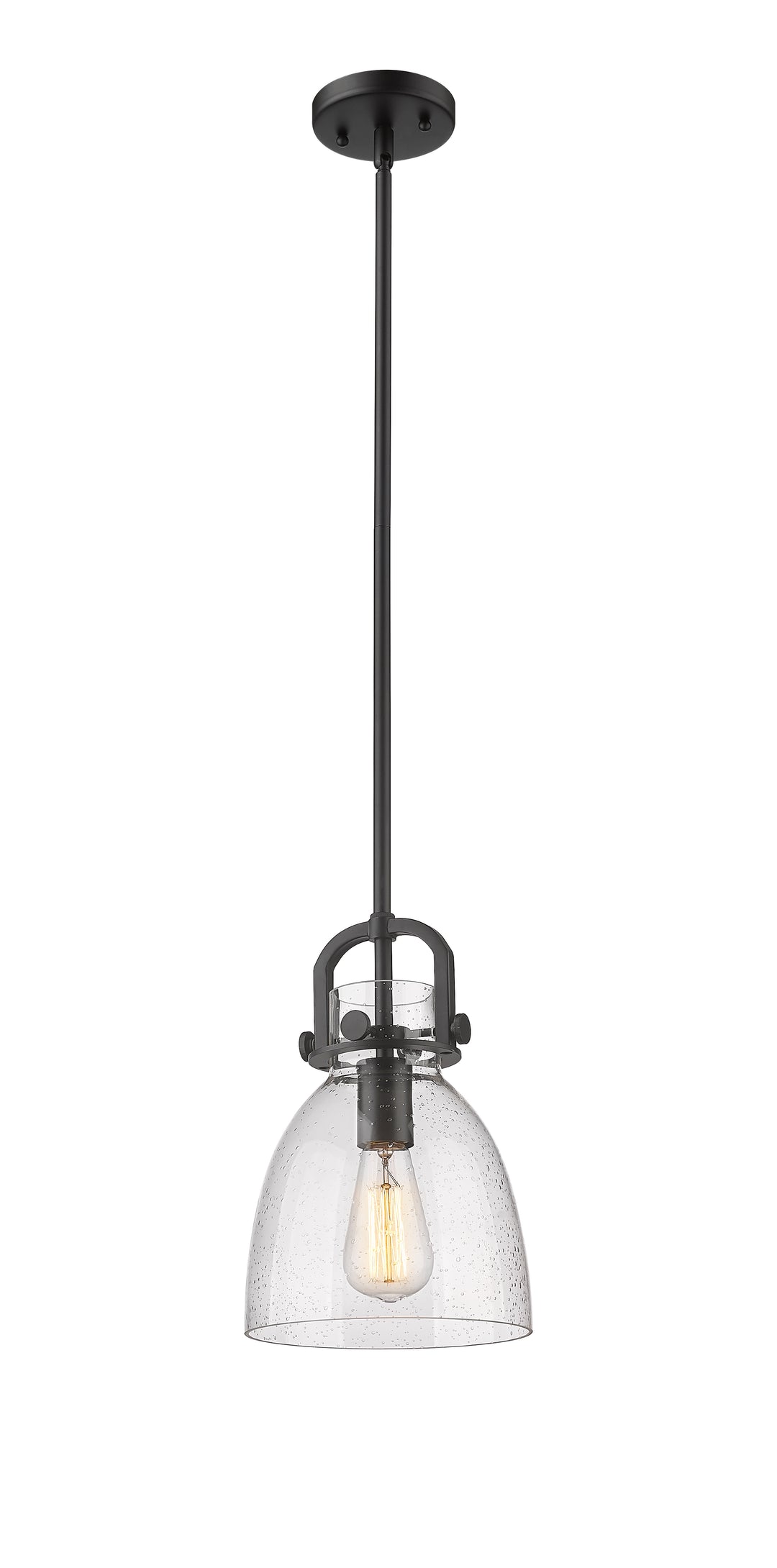 Innovations Lighting Newton Bell 8" Mini Pendant - Matte Black Mini-Pendants Innovations Lighting   