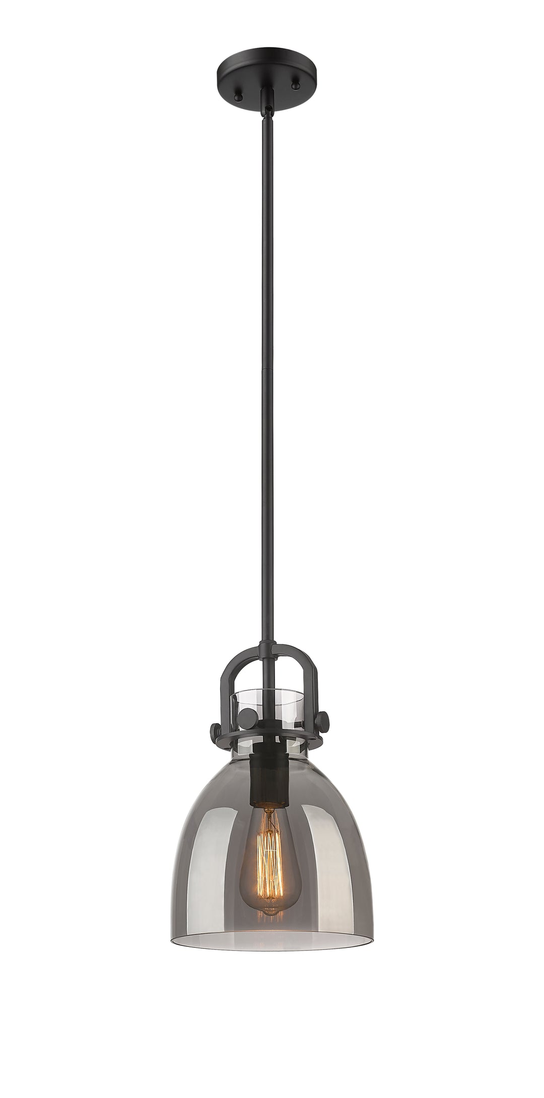 Innovations Lighting Newton Bell 8" Mini Pendant - Matte Black Mini-Pendants Innovations Lighting   