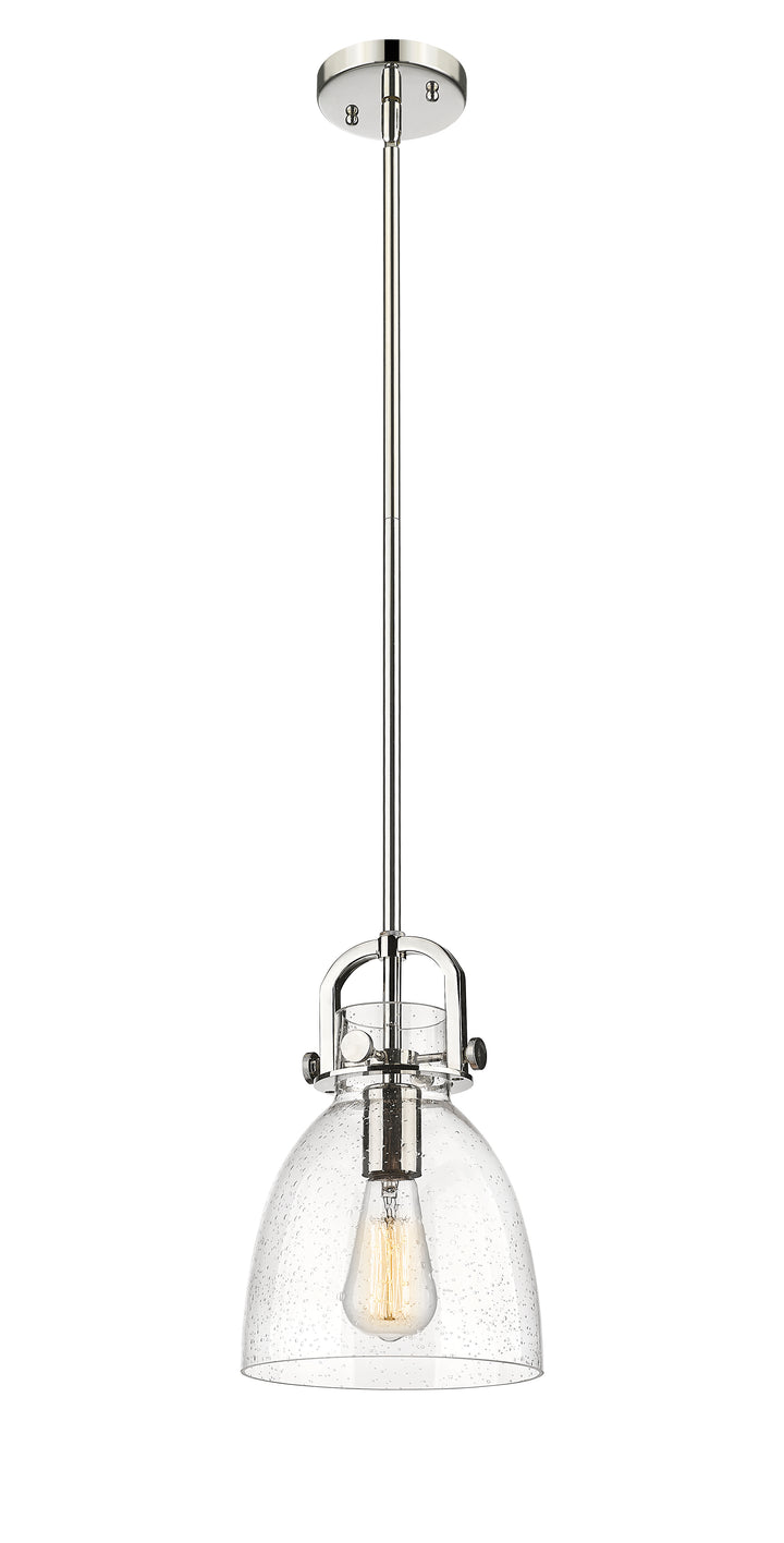 Innovations Lighting Newton Bell 8" Mini Pendant - Polished Nickel Mini-Pendants Innovations Lighting   