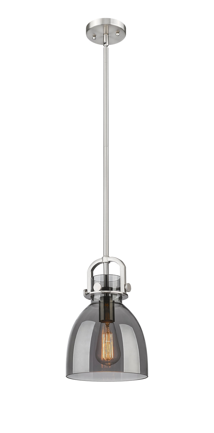 Innovations Lighting Newton Bell 8" Mini Pendant - Satin Nickel Mini-Pendants Innovations Lighting   