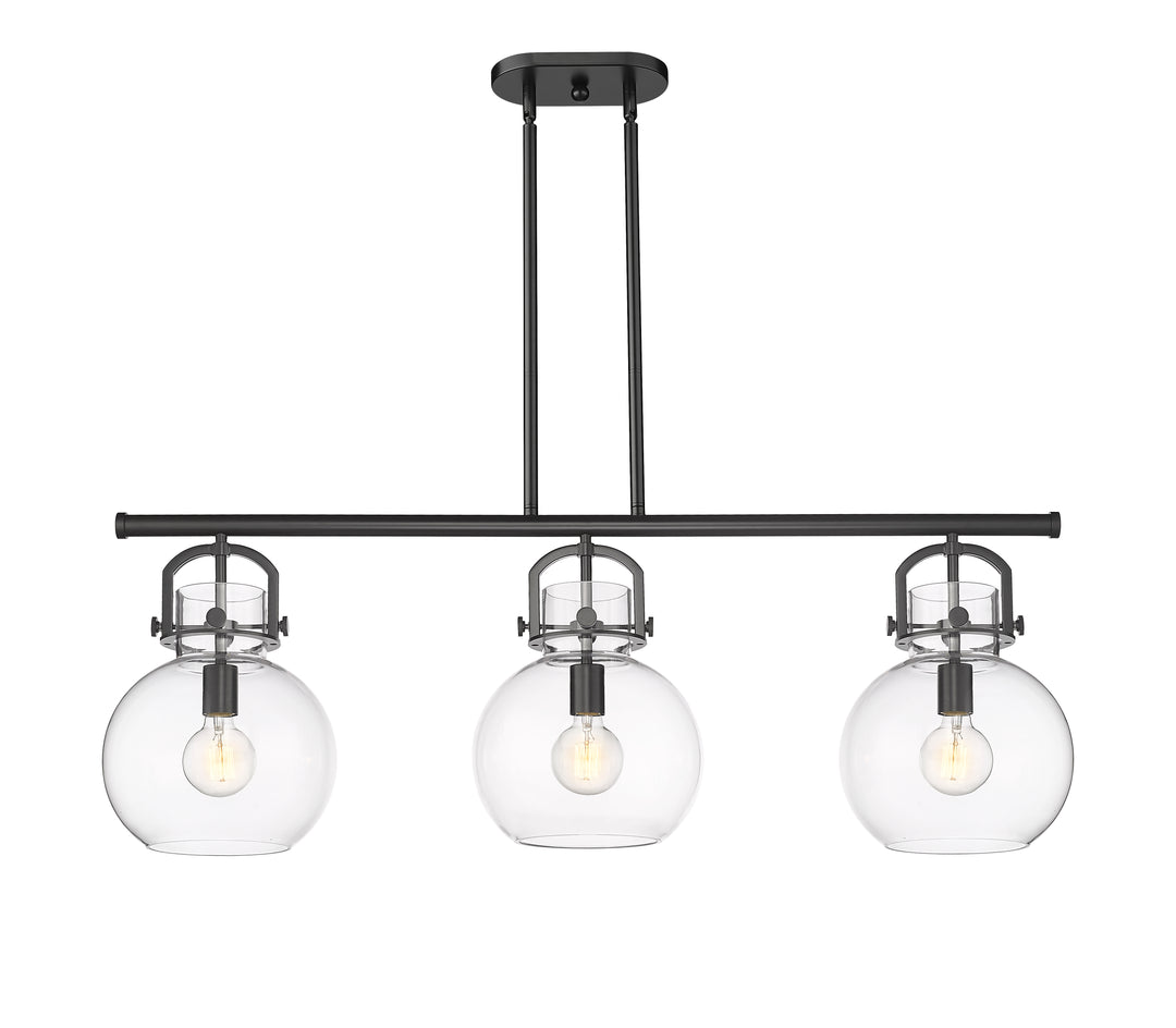 Innovations Lighting Newton Sphere 7" Island Light - Matte Black Linear Chandeliers Innovations Lighting   