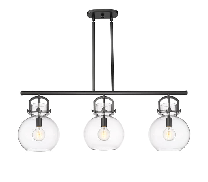 Innovations Lighting Newton Sphere 7" Island Light - Matte Black Linear Chandeliers Innovations Lighting   