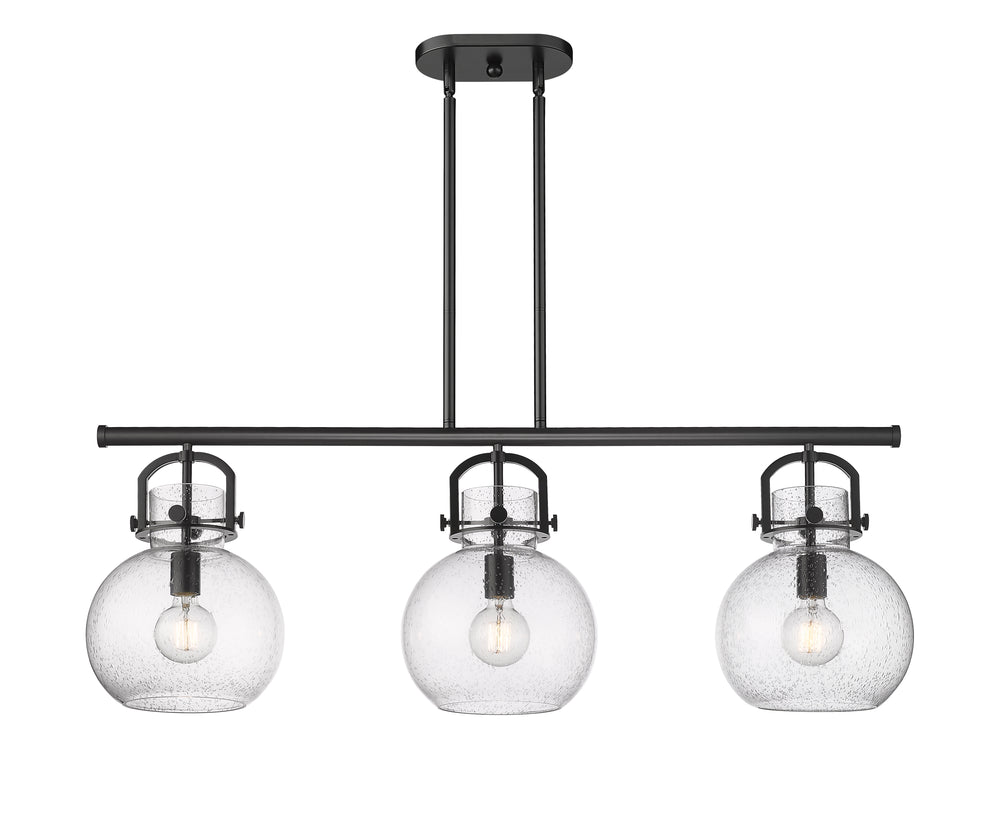 Innovations Lighting Newton Sphere 7" Island Light - Matte Black Linear Chandeliers Innovations Lighting   