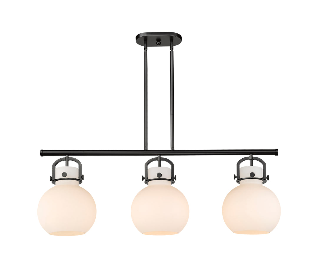 Innovations Lighting Newton Sphere 7" Island Light - Matte Black Linear Chandeliers Innovations Lighting   