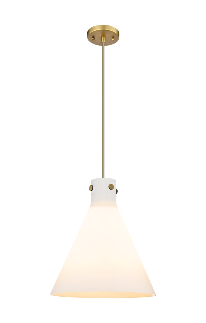 Innovations Lighting Newton Cone 16" Pendant - Brushed Brass Pendants Innovations Lighting   