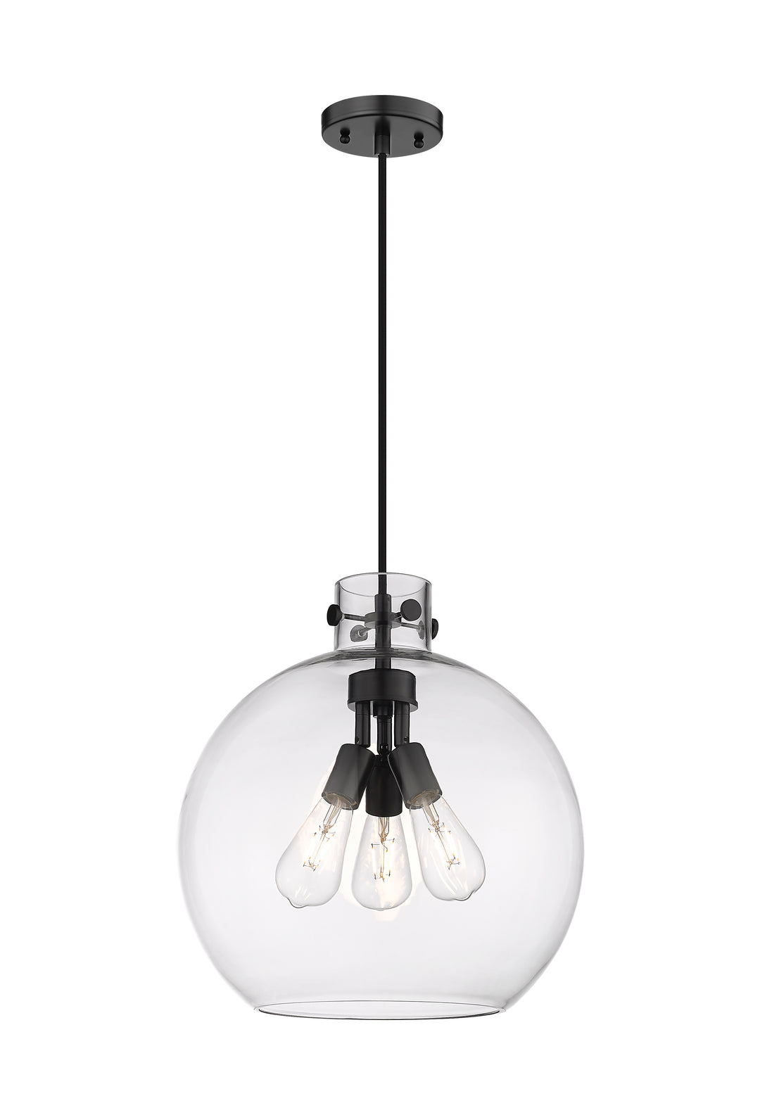 Innovations Lighting Newton Sphere 16" Pendant - Matte Black Pendants Innovations Lighting   