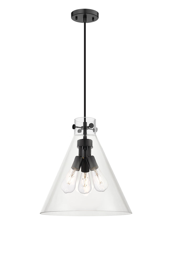 Innovations Lighting Newton Cone 16" Pendant - Matte Black Pendants Innovations Lighting   