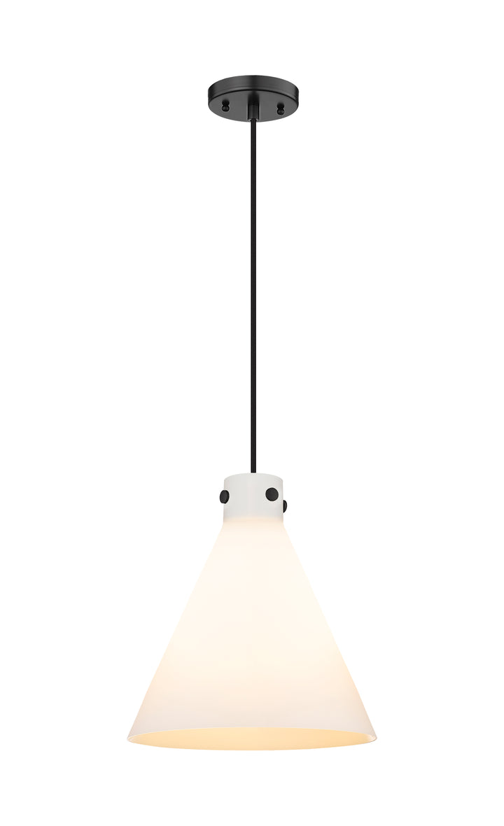 Innovations Lighting Newton Cone 16" Pendant - Matte Black Pendants Innovations Lighting   