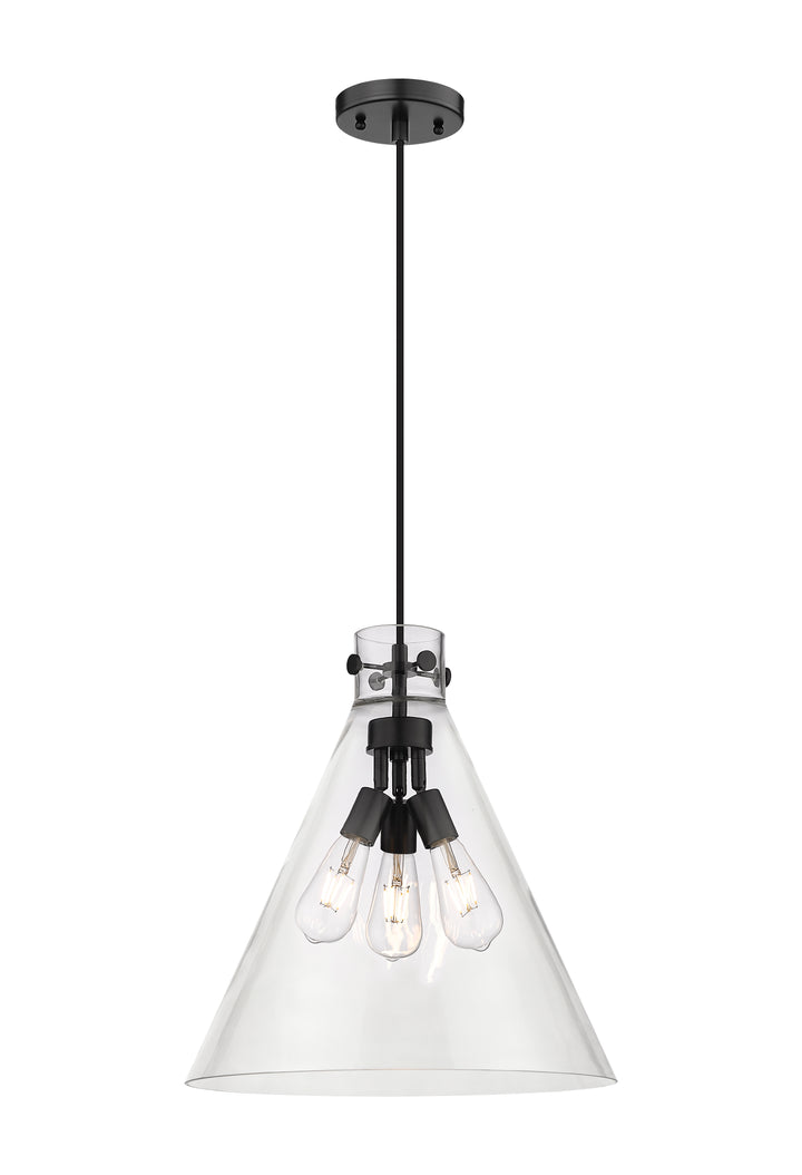 Innovations Lighting Newton Cone 18" Pendant - Matte Black Pendants Innovations Lighting   