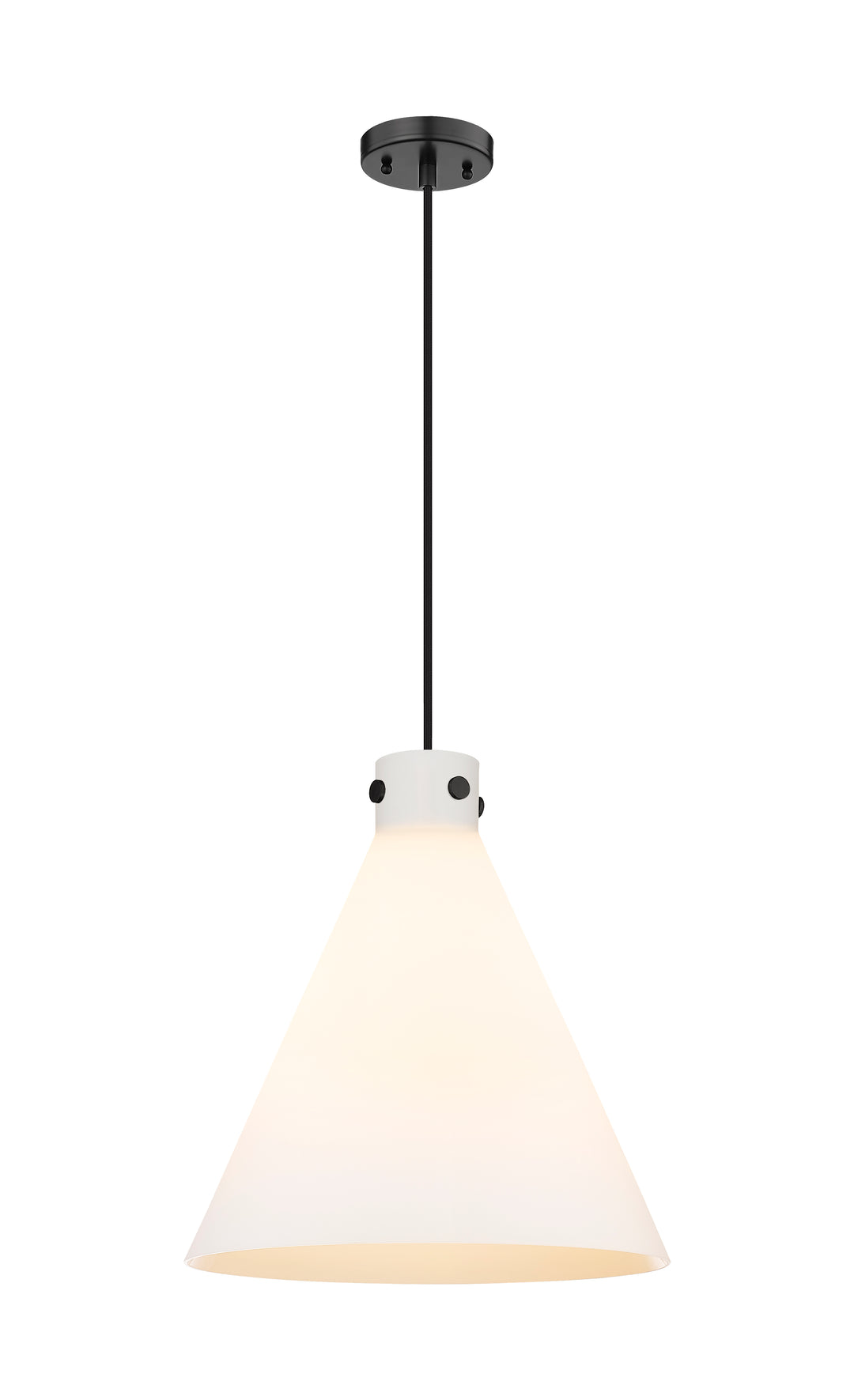 Innovations Lighting Newton Cone 18" Pendant - Matte Black Pendants Innovations Lighting   