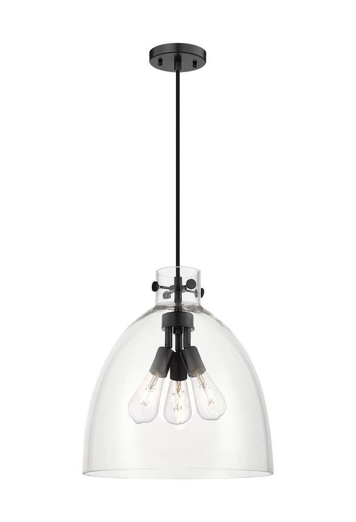 Innovations Lighting Newton Bell 16" Pendant - Matte Black Pendants Innovations Lighting   