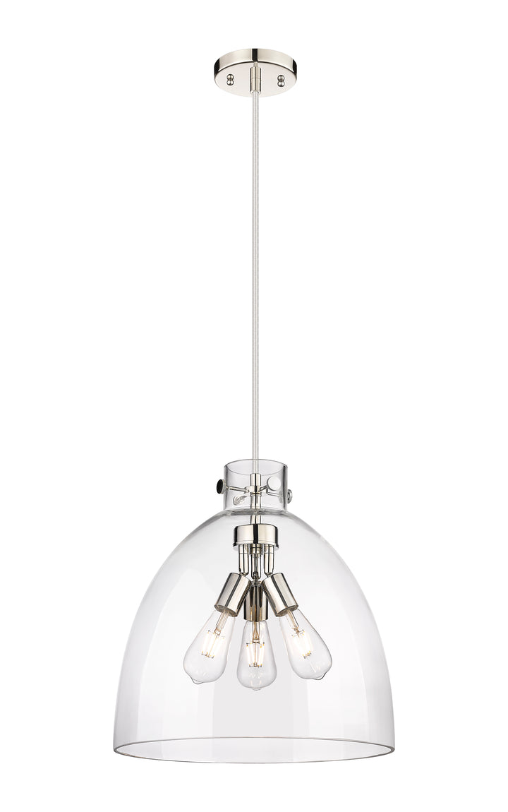 Innovations Lighting Newton Bell 16" Pendant - Polished Nickel Pendants Innovations Lighting   