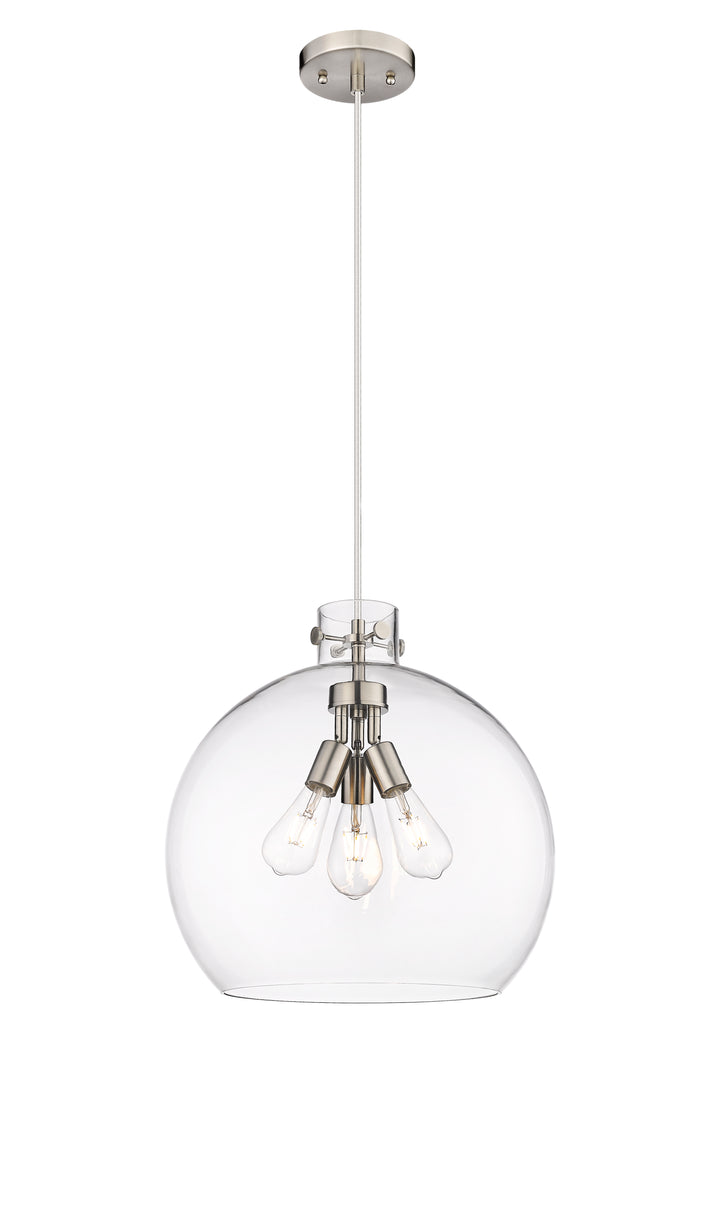 Innovations Lighting Newton Sphere 18" Pendant - Satin Nickel Pendants Innovations Lighting   