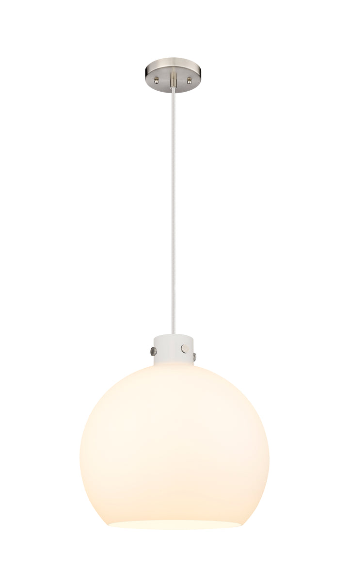 Innovations Lighting Newton Sphere 18" Pendant - Satin Nickel Pendants Innovations Lighting   