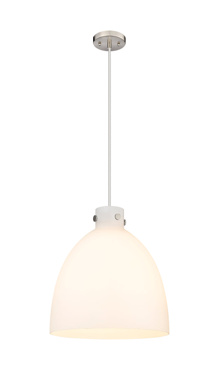 Innovations Lighting Newton Bell 16" Pendant - Satin Nickel Pendants Innovations Lighting   