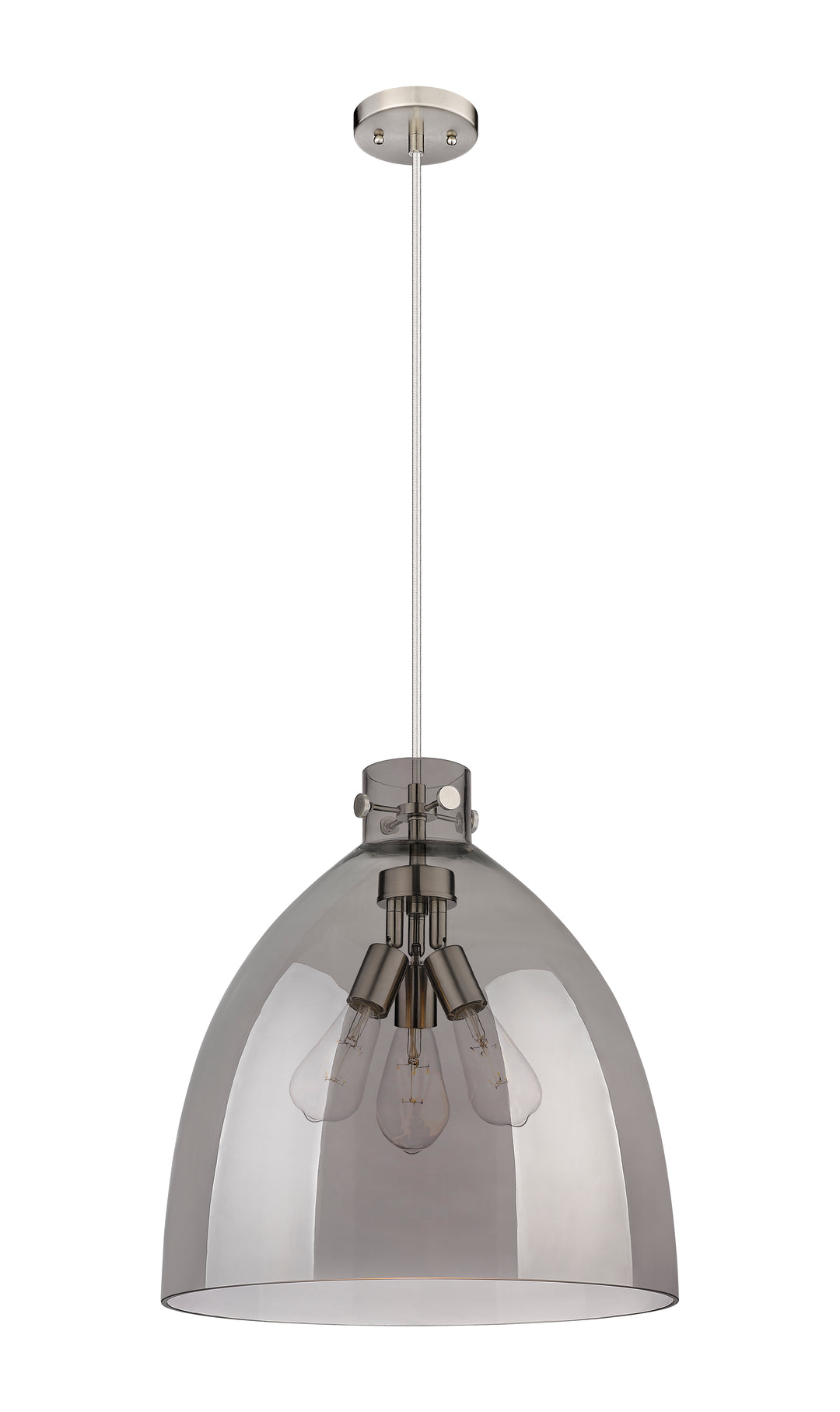 Innovations Lighting Newton Bell 18" Pendant - Satin Nickel Pendants Innovations Lighting   