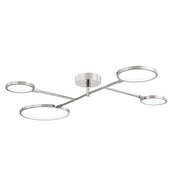 Hudson Valley Lighting Saturn Semi Flush Ceiling Semi Flush Mounts Hudson Valley Lighting Polished Nickel  