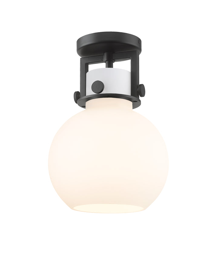 Innovations Lighting Newton Sphere 8" Flush Mount - Matte Black Ceiling Flush Mounts Innovations Lighting White ; Glass Type: Frosted  