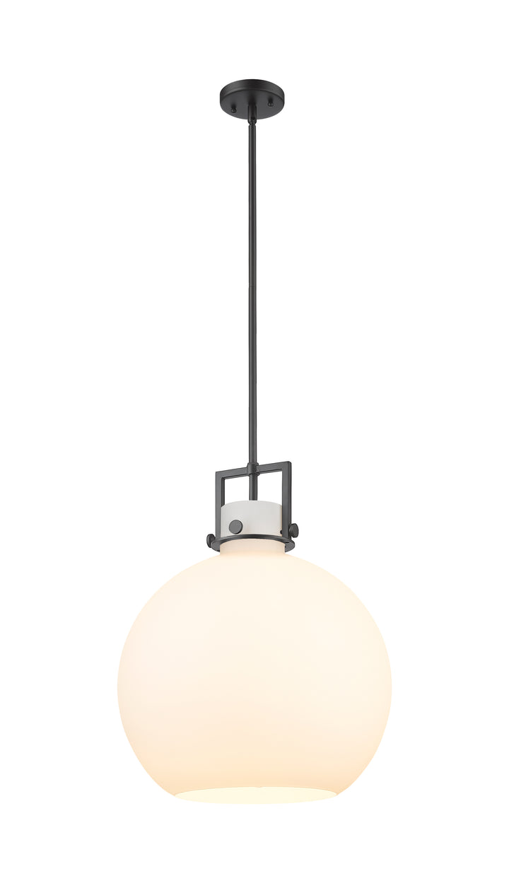 Innovations Lighting Newton Sphere 16" Pendant - Matte Black Pendants Innovations Lighting White ; Glass Type: Frosted  