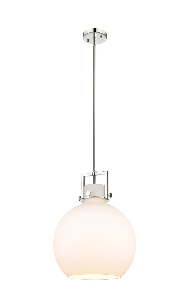 Innovations Lighting Newton Sphere 14" Pendant - Polished Nickel Pendants Innovations Lighting White ; Glass Type: Frosted  