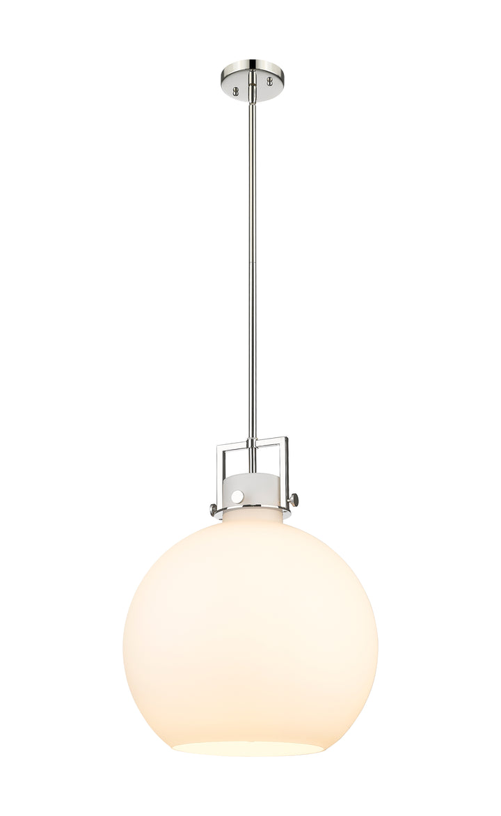 Innovations Lighting Newton Sphere 16" Pendant - Polished Nickel Pendants Innovations Lighting White ; Glass Type: Frosted  