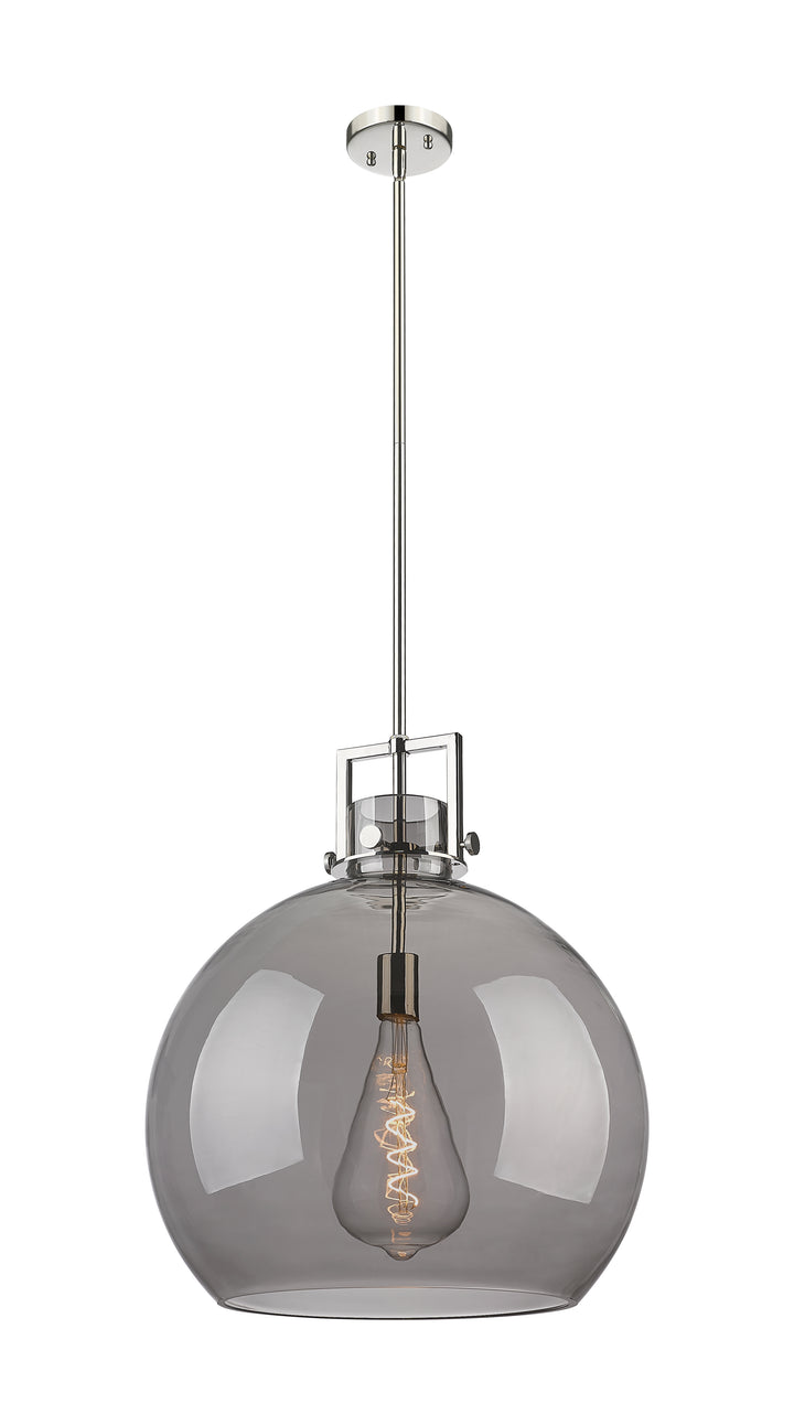 Innovations Lighting Newton Sphere 18" Pendant - Polished Nickel Pendants Innovations Lighting Light Smoke ; Glass Type: Smoked  