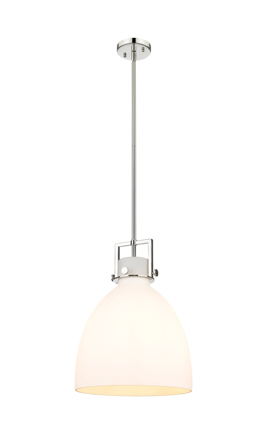 Innovations Lighting Newton Bell 14" Pendant - Polished Nickel Pendants Innovations Lighting White ; Glass Type: Frosted  