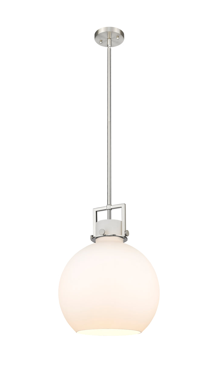 Innovations Lighting Newton Sphere 14" Pendant - Satin Nickel Pendants Innovations Lighting White ; Glass Type: Frosted  