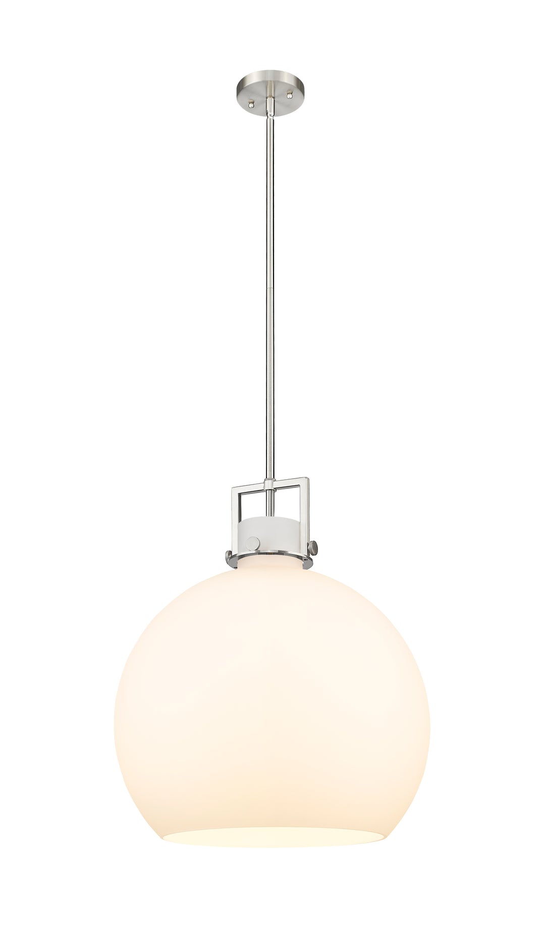 Innovations Lighting Newton Sphere 18" Pendant - Satin Nickel Pendants Innovations Lighting White ; Glass Type: Frosted  