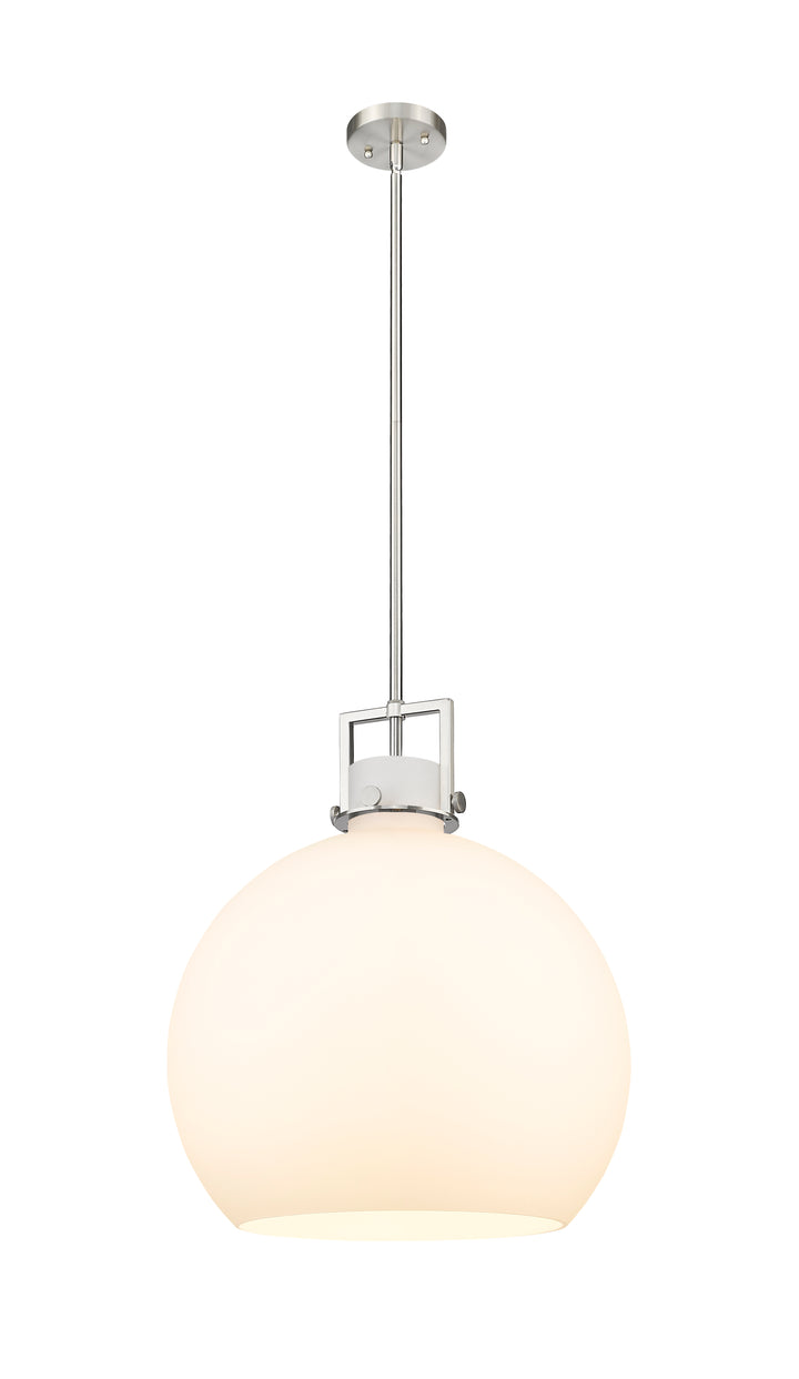 Innovations Lighting Newton Sphere 18" Pendant - Satin Nickel Pendants Innovations Lighting White ; Glass Type: Frosted  