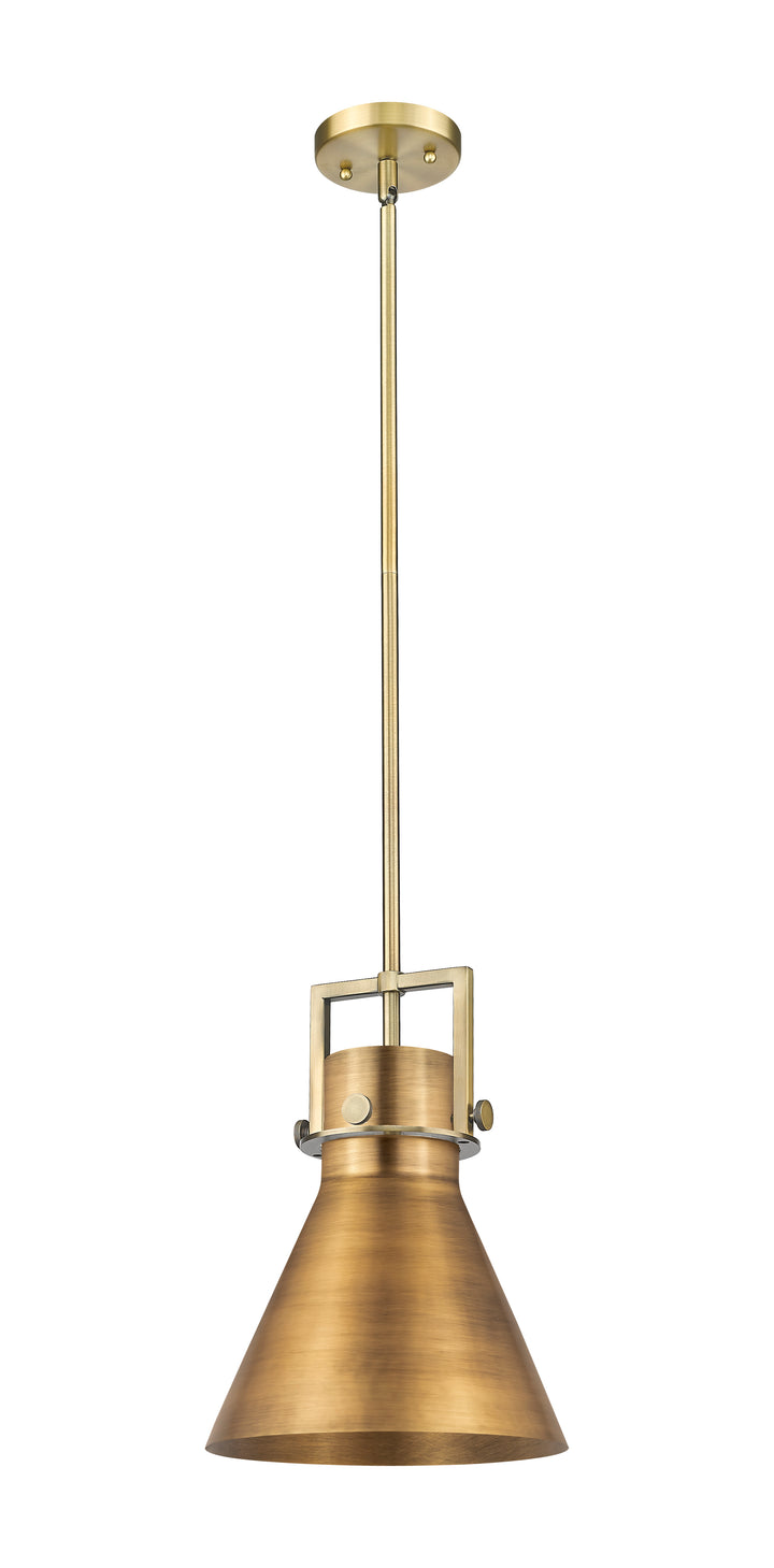 Innovations Lighting Newton Cone 10" Mini Pendant - Brushed Brass Mini-Pendants Innovations Lighting Default Title  