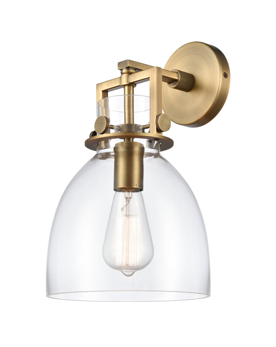 Innovations Lighting Newton Bell 8" Sconce - Brushed Brass Wall Sconces Innovations Lighting   