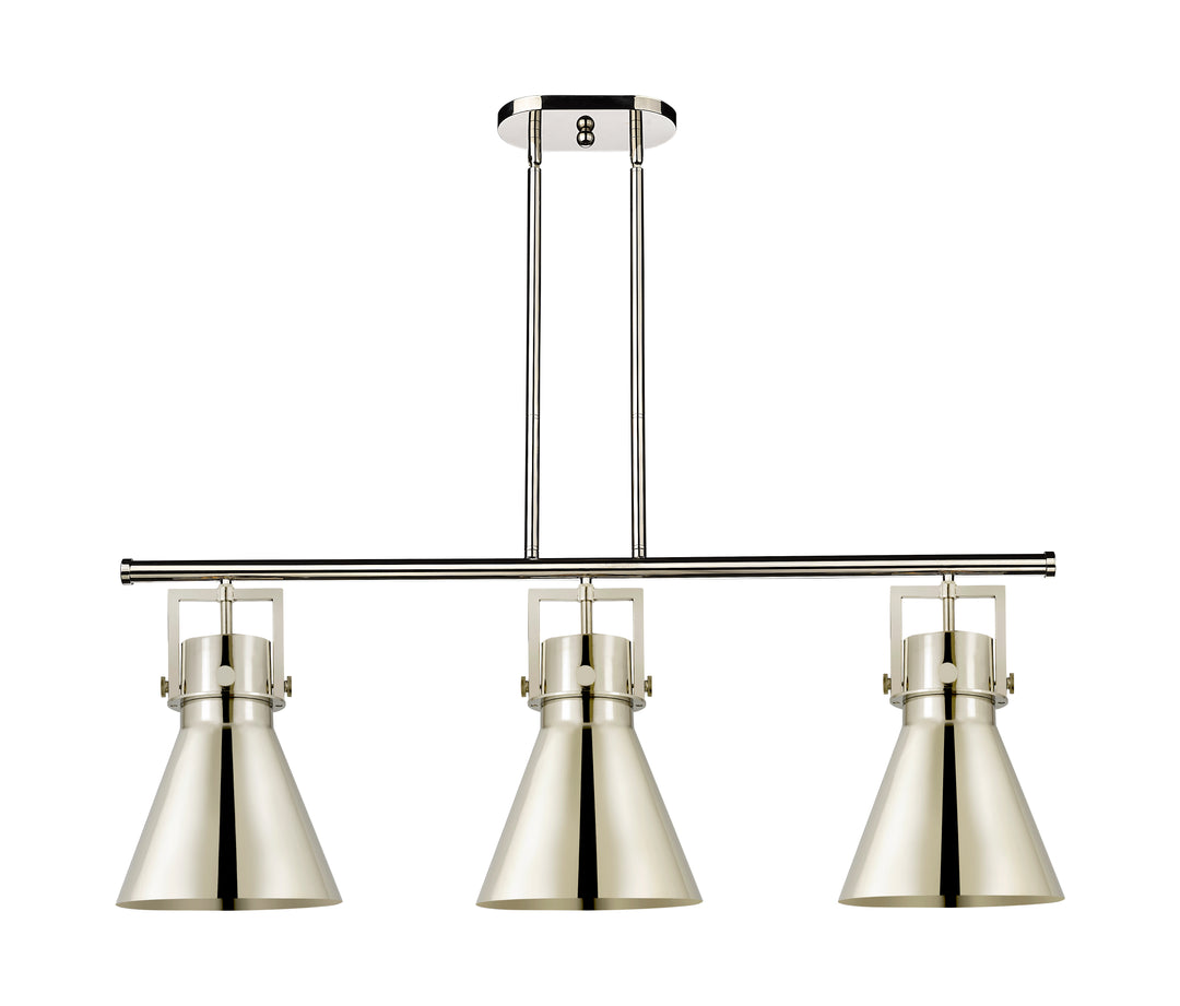 Innovations Lighting Newton Cone 10" Island Light - Polished Nickel Linear Chandeliers Innovations Lighting Default Title  