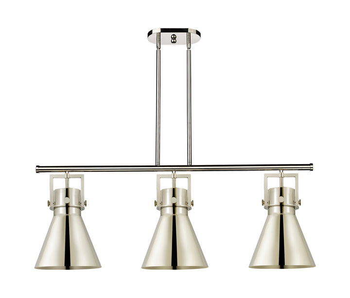 Innovations Lighting Newton Cone 10" Island Light - Polished Nickel Linear Chandeliers Innovations Lighting Default Title  