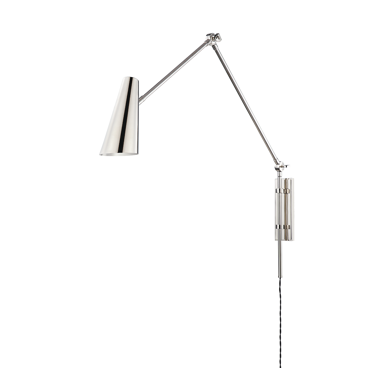 Hudson Valley Lighting Lorne Plug-in Sconce Sconce Hudson Valley Lighting Polished Nickel  