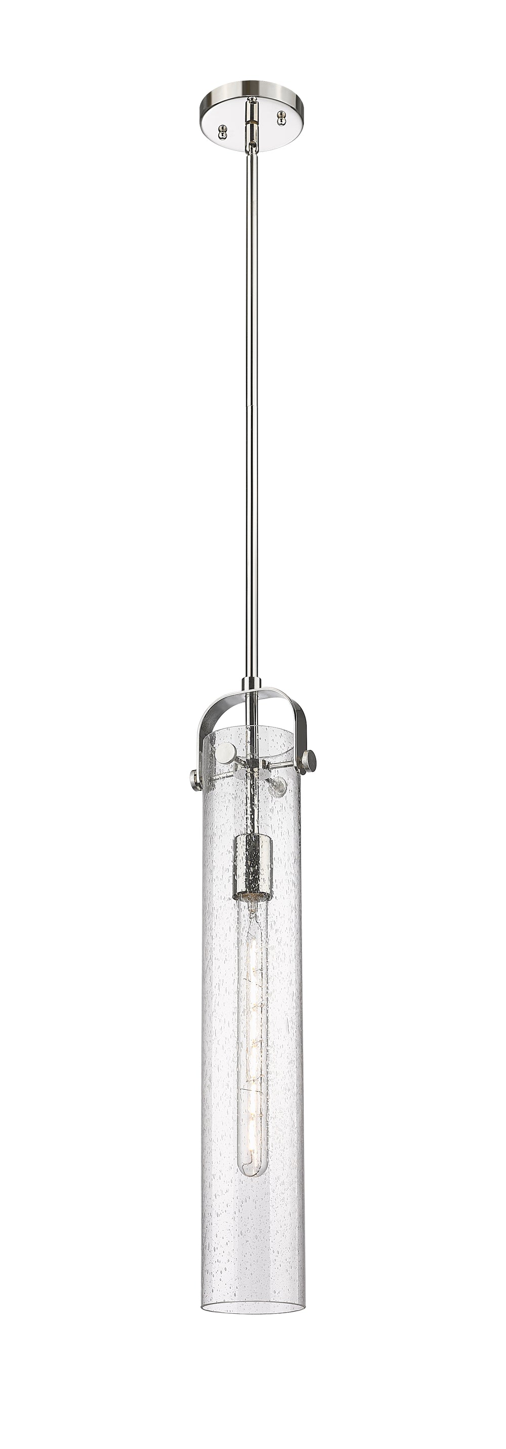 Innovations Lighting Pilaster 4.75" Pendant - Polished Nickel Pendants Innovations Lighting Seedy ; Glass Type: Seedy  