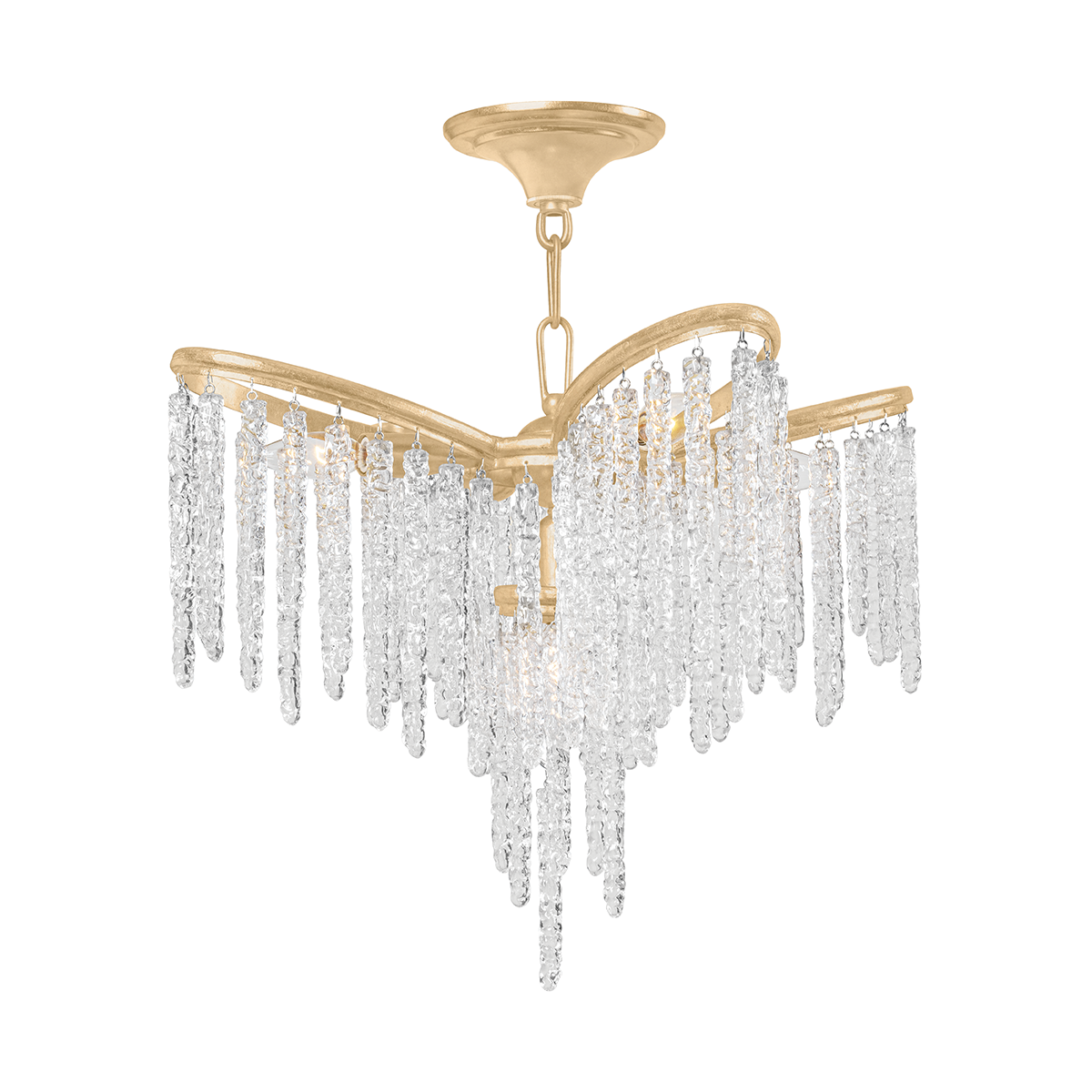 Corbett Lighting Pandora Chandelier Chandelier Corbett Gold Leaf 22.25x18 