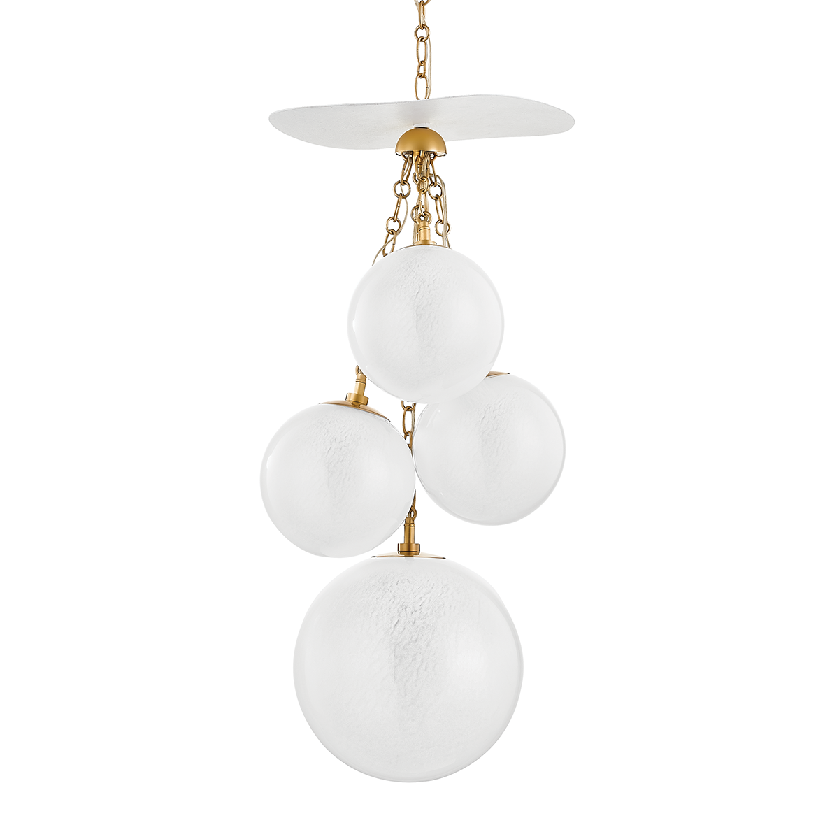 Corbett Lighting Antoinette Pendant Semi Flush Corbett VINTAGE BRASS 16.75x36.25 