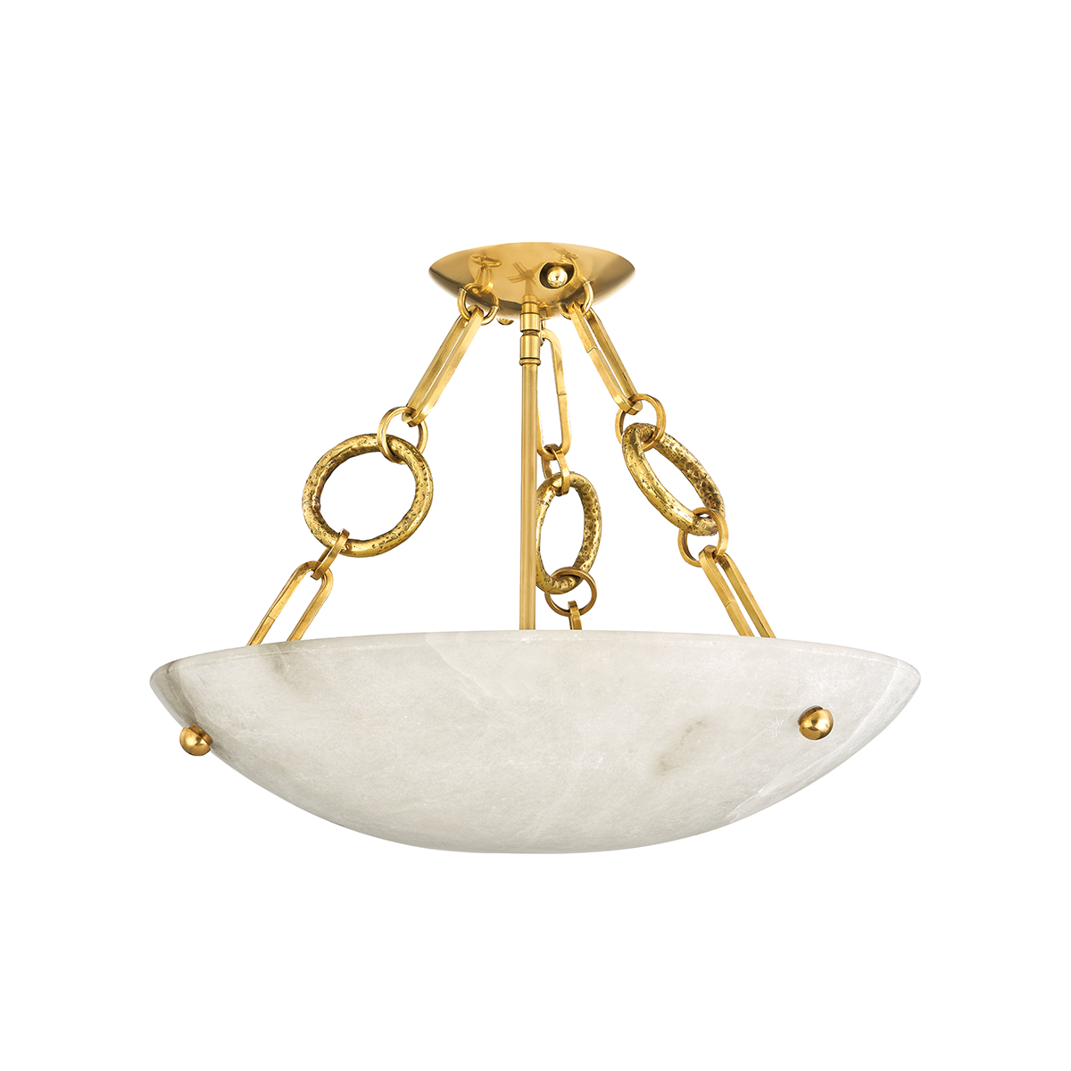 Corbett Lighting Yadira Semi Flush Semi Flush Corbett VINTAGE BRASS 18x13.5 