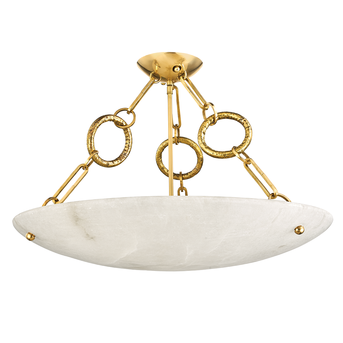 Corbett Lighting Yadira Semi Flush Semi Flush Corbett VINTAGE BRASS 26x16.75 