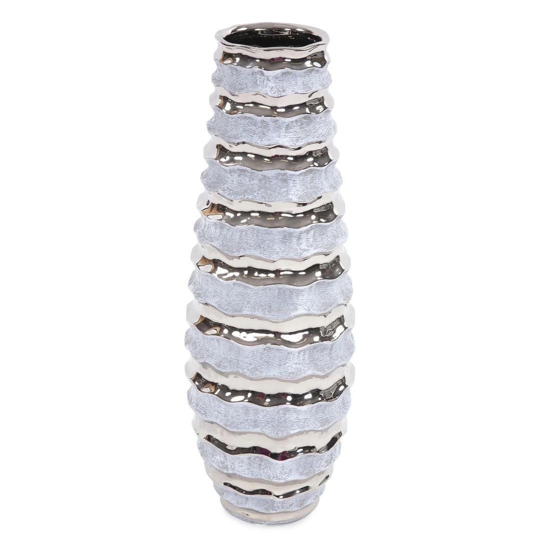 Howard Elliott Collection Two-tone Spiral Ceramic Vase Vases Howard Elliott Collection   